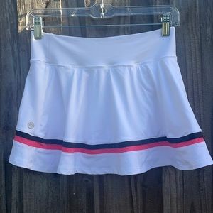 Lija white banded arena tennis skirt. ( skort ) size XS